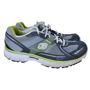 Skechers Tone Up Fitness Running Shoes Womens Size 9.5 Gray Logo Low Top Lace Up